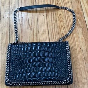 Zara leather and chain crossbody bag NEW
